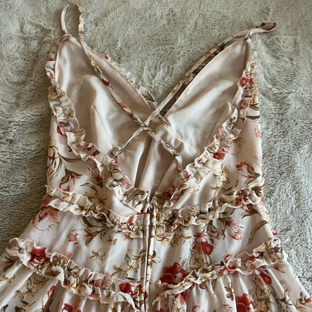 Floral Ruffle Mini Dress - Picture 4 of 4